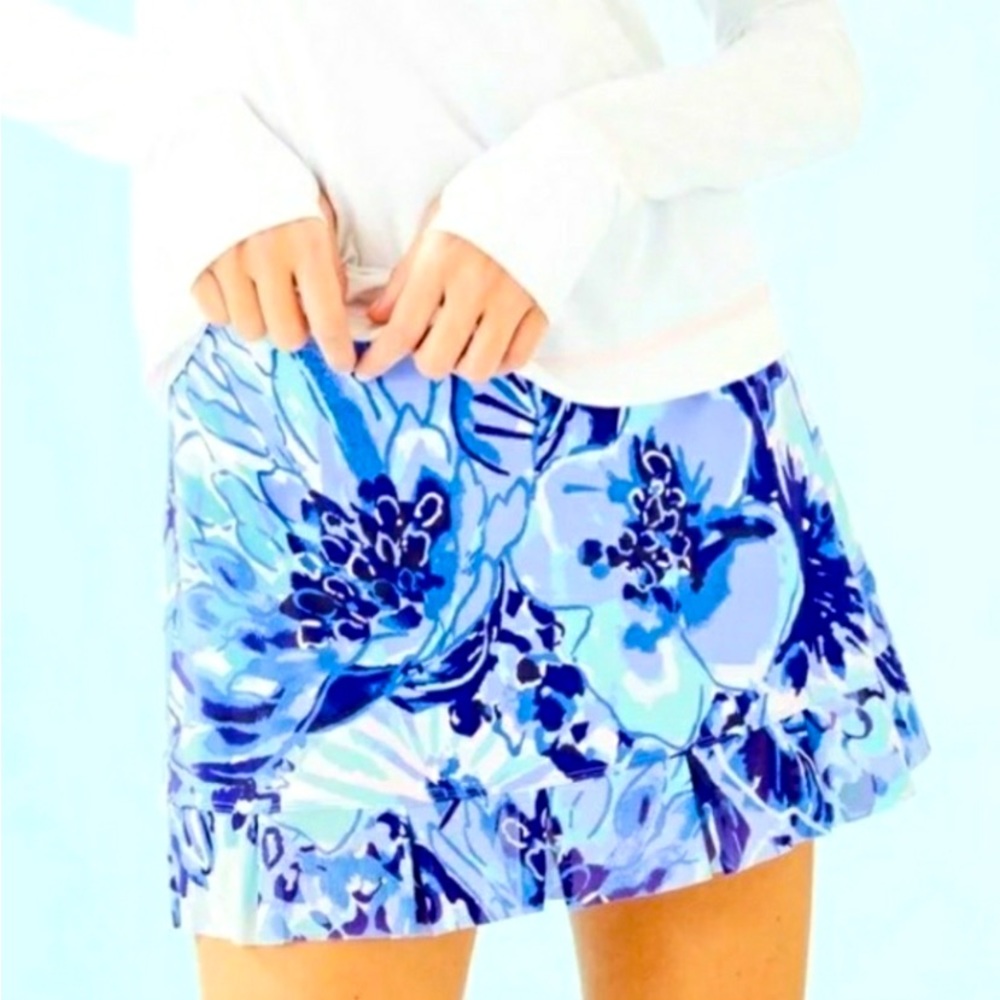 Lilly Pulitzer Blue Floral Skort